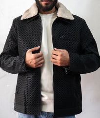 Black Jacket with Sherpa Collar