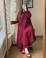 Serene Lace-Trimmed Kurta Set
