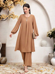Classic Beige Straight-Cut Kurta